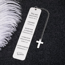 Load image into Gallery viewer, Inspirational Christian Gifts Bookmark for Women Book Lovers Religious Bible Verse Bookmark Graduation Birthday Christmas Gifts for Daughter Girls Sisters Bookworms Baptism Church Stocking Stuffers