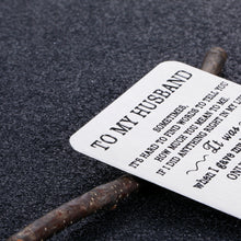 Load image into Gallery viewer, Husband Anniversary Wallet Card Insert Gifts from Wife Wifey Valentines Day Birthday Wedding Gift for Him Men Metal Wallet Card Christmas Deployment Long Distance Wallet Card Present for Fiance Hubby