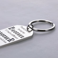 Load image into Gallery viewer, Funny Brother Gift Keychain from Sister Bro Birthday Christmas Graduation Friendship Gift for Big Little Brother in Law Best Friend Wedding Fraternity Keyring for BFF Men Family Present