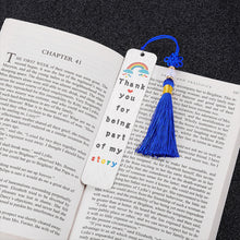Load image into Gallery viewer, Thank You Gift Bookmark for Women Men Teacher Coworker Employee Appreciation Gift for Book Lover Colleague Birthday Graduation Christmas Metal Bookmark for Boys Girls Friends