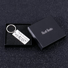 Load image into Gallery viewer, Funny Keychain Gifts for Girlfriend Boyfriend Thanks for Swiping Right Valentine Birthday Anniversary Dating Gifts for Him Her Husband Wife Christmas Wedding Engagement Couple Gifts for Fiance Fiancee