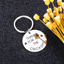 Load image into Gallery viewer, Valentines Day Keychain for Husband Boyfriend Funny Couple Gifts Birthday Wedding Xmas Gift for Fiance Hubby Lover from Wife Girlfriend Naughty Gift for Men Him Thanks for All The Org Gag Keyring