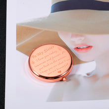 Load image into Gallery viewer, Birthday Gift for Sisters Compact Mirror from Sister Brother Friend Christmas Graduation Friendship Gift for Best Friend Big Little Sister Women Valentine Wedding Travel Makeup Gift for Girl Her