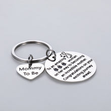 Load image into Gallery viewer, Mommy to Be Gifts Keychain for New Mom Pregnancy Announcement Gift Soon to Be an Incredible Mother Woman First Time Mom Expecting Mother Inspirational Present Baby Announcement Jewelry Keyring for Her