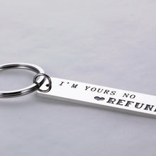 Load image into Gallery viewer, Funny Valentiens Day Keychain Gift for Boyfriend Girlfriend Couple Birthday Wedding Anniversary Gift for Husband Wife Fiancé Fiancée Women Men I’m Yours Christmas Jewelry Present for Him Her