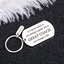 Load image into Gallery viewer, Thank You Gifts for Coach Appreciation Keychain Basketball Soccer Football Coach Gift for Women Men Birthday Graduation Sports Match Gift for Volleyball Baseball Tennis Coach Retirement Christmas