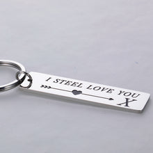 Load image into Gallery viewer, 11th Steel Anniversary Keychain Gifts for Him Her Birthday Valentine Christmas Gift for Husband Wife Hubby Wifey Funny Couple Gift for Women Men Girlfriend Boyfriend Lover Stocking Stuffer
