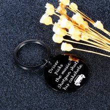 Load image into Gallery viewer, Funny Supernatural Fan Keychain Gift for Men Women SPN TV Show Merchandise Music Lover Driver Gifts for Best Friend Coworker Trucker Bus Driver Birthday Christmas Graduation Keyring