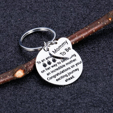 Load image into Gallery viewer, Mommy to Be Gifts Keychain for New Mom Pregnancy Announcement Gift Soon to Be an Incredible Mother Woman First Time Mom Expecting Mother Inspirational Present Baby Announcement Jewelry Keyring for Her