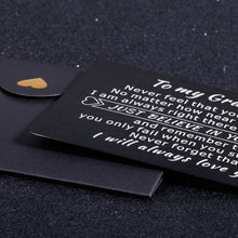 Load image into Gallery viewer, Grandson Gifts Wallet Card Insert from Grandma Grandpa, Valentine Graduation 2021 Birthday Gifts for Teen Boys Teenage Adult Grandson from Grandparents Inspirational Christmas Wallet Card for Him