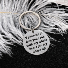 Load image into Gallery viewer, Mother Father in Law Keychain Wedding Valentines Day Gifts for Mother Father of Groom Future Mother in Law from Bride Mothers Day Fathers Day Christmas Stocking Stuffer Present for Him Her