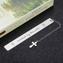 Load image into Gallery viewer, Baptism Gift Bookmark for Women Men Boys Girls Religious Christian First Communion Gift Cross Bookmark for Baby Kids Catholic Goddaughter Godson Family Son Daughter Friends Baptism Gift