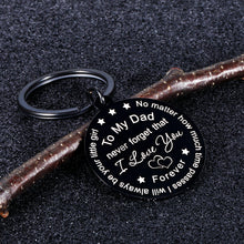 Load image into Gallery viewer, Fathers Day Keychain from Daughter for Dad Gifts Valentine Birthday Gift for Daddy Father Stepdad to Be Christmas Wedding Anniversary Keyring Present for Papa Husband Men Him Stocking Stuffer Keepsake
