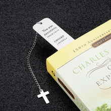 Load image into Gallery viewer, Inspirational Christian Gifts Bookmark for Women Book Lovers Religious Bible Verse Bookmark Graduation Birthday Christmas Gifts for Daughter Girls Sisters Bookworms Baptism Church Stocking Stuffers