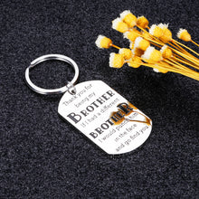 Load image into Gallery viewer, Funny Brother Gift Keychain from Sister Bro Birthday Christmas Graduation Friendship Gift for Big Little Brother in Law Best Friend Wedding Fraternity Keyring for BFF Men Family Present