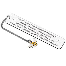 Load image into Gallery viewer, Inspirational Bookmark Gifts for Book Lover Birthday Christmas Gift for Leaving Coworker Teacher Nurse Graduation Gift for Son Daughter Friends Sisters Encouragement Bookmark for Women Men Bee Lover