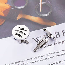 Load image into Gallery viewer, Father of The Bride Cufflink Fathers Day Gift for Dad from Daughter Engraved I Will Always Be Your Little Girl Gift for Dad Father Wedding Birthday Christmas Gift for Dad Daddy Stepdad Stepfather