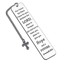 Load image into Gallery viewer, Christian Bookmark Gifts for Men Women Book Lovers Inspirational Religious Birthday Back to School Christmas Graduation Gift for Daughter Son Friends Bible Verse Baptism Faith Bookmark for Him Her