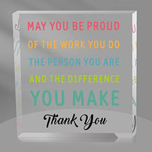 Load image into Gallery viewer, Coworker Thank You Gift for Women Men Acrylic Office Desk Decor Gift for Colleagues from Boss Leader Birthday Christmas Leaving Going Away Employee Appreciation Gift for Coworker Paperweight Keepsake