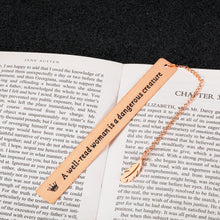 Load image into Gallery viewer, Book Lover Gift for Woman Inspirational Bookmark Graduation Birthday Valentine Gift for Female Friends Nerd Teen Girls Daughter Mom Teacher Christmas Bookmark Gift for Coworker Boss Lady Rose Gold