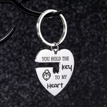 Load image into Gallery viewer, 2Pcs Valentine Couple Gifts for Boyfriend Girlfriend Anniversary Birthday Valentines Day Keychain for Him Her Husband Wife Matching Heart Wedding Gift for Newlywed Fiance Fiancee Love You Gift