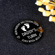 Load image into Gallery viewer, Funny New Mom Dad Decision Coin Gifts for Parent First Time Mother to Be Pregnancy New for Women Men Christmas Birthday Mothers Fathers Day Mummy Daddy Present Black Double Sided