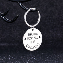 Load image into Gallery viewer, Valentines Day Keychain for Husband Boyfriend Funny Couple Gifts Birthday Wedding Xmas Gift for Fiance Hubby Lover from Wife Girlfriend Naughty Gift for Men Him Thanks for All The Org Gag Keyring