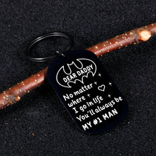 Load image into Gallery viewer, Fathers Day Keychain Dad Gifts for Daddy Father from Daughter Son Birthday Valentine Christmas Gift for Men Stepdad New Dad Wedding Anniversary for Husband from Wife Kids Stocking Stuffers