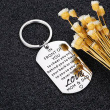 Load image into Gallery viewer, Son from Mom Dad Inspirational Keychain Graduation 2020 Birthday Valentine’s Day for Son Stepson Boy You’re Never Lonely Going Away from Father Mother