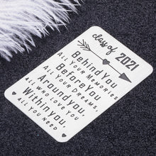 Load image into Gallery viewer, Graduation Gifts Wallet Card Insert for Him Her 2021 Seniors, Inspirational Master Nurses Students Graduates Daughter Son Gift 2021 Medical High College School Graduation Wallet Card for Women Men