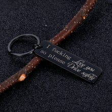 Load image into Gallery viewer, Drive Safe Keychain Gifts for Boyfriend Girlfriend Husband Wife I Love You Birthday Valentines Day Father’s Mother’s Day Gifts for Mom Dad New Driver Trucker Present for Women Men Key Pendant