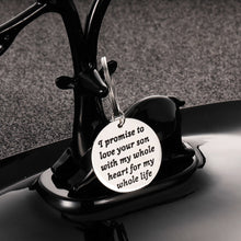 Load image into Gallery viewer, Mother Father in Law Keychain Wedding Valentines Day Gifts for Mother Father of Groom Future Mother in Law from Bride Mothers Day Fathers Day Christmas Stocking Stuffer Present for Him Her