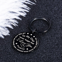 Load image into Gallery viewer, Fathers Day Keychain from Daughter for Dad Gifts Valentine Birthday Gift for Daddy Father Stepdad to Be Christmas Wedding Anniversary Keyring Present for Papa Husband Men Him Stocking Stuffer Keepsake
