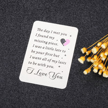Load image into Gallery viewer, Anniversary GITS for Husband Wife I Love You Wallet Insert Card Gift for Him Her Valentine’s Day Birthday Engagement Metal Wallet Card for Boyfriend Girlfriend Christmas Wedding for Fiance