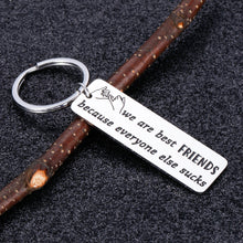 Load image into Gallery viewer, Funny Friend Gifts Keychain for Best Friend BFF Birthday Christmas Graduation Friendship Gifts for Sisters Brothers Besties Go Away Long Distance Wedding Present for Women Coworker Keepsake