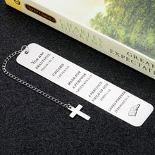 Load image into Gallery viewer, Inspirational Christian Gifts Bookmark for Women Book Lovers Religious Bible Verse Bookmark Graduation Birthday Christmas Gifts for Daughter Girls Sisters Bookworms Baptism Church Stocking Stuffers