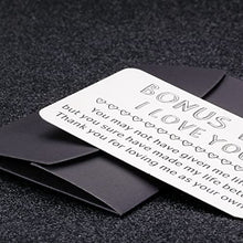 Load image into Gallery viewer, Christmas Gift Cards for Men Stepfather Stocking Stuffers for Him Bonus Dad Daddy Papa Fathers Day Valentine Birthday Wedding Christmas Cards Boxed With Envelopes Wallet Insert Card from Daughter Son