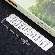 Load image into Gallery viewer, Christian Bookmark Gifts for Men Women Book Lovers Inspirational Religious Birthday Back to School Christmas Graduation Gift for Daughter Son Friends Bible Verse Baptism Faith Bookmark for Him Her
