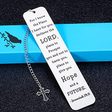 Load image into Gallery viewer, Christian Bookmark Gifts for Men Women Book Lovers Inspirational Religious Birthday Back to School Christmas Graduation Gift for Daughter Son Friends Bible Verse Baptism Faith Bookmark for Him Her