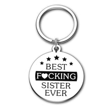 Load image into Gallery viewer, Funny Sister Gifts Keychain for Best Friends Siblings Birthday Valentines Day Long Distance Best Sister Ever Friendship Gift Graduation Christmas for Girl BFF Besties