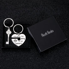 Load image into Gallery viewer, 2Pcs Valentine Couple Gifts for Boyfriend Girlfriend Anniversary Birthday Valentines Day Keychain for Him Her Husband Wife Matching Heart Wedding Gift for Newlywed Fiance Fiancee Love You Gift