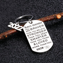 Load image into Gallery viewer, 2022 Graduation Gift for Him Her Inspirational Keychain Middle High School Graduation Gift for Students Boys Girls Kid Birthday Christmas Farewell Gifts for Daughter Son Nurse Friends Women Men