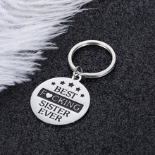 Load image into Gallery viewer, Funny Sister Gifts Keychain for Best Friends Siblings Birthday Valentines Day Long Distance Best Sister Ever Friendship Gift Graduation Christmas for Girl BFF Besties