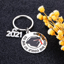 Load image into Gallery viewer, 2021 Graduation Gifts Keychain for Her Women Class of 2021 Gift for Seniors Master Nurse Friend Sister Girls Daughter from Dad Mom Inspirational College Medical High School Graduation 2021 Keepsake