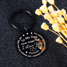 Load image into Gallery viewer, Fathers Day Keychain from Daughter for Dad Gifts Valentine Birthday Gift for Daddy Father Stepdad to Be Christmas Wedding Anniversary Keyring Present for Papa Husband Men Him Stocking Stuffer Keepsake