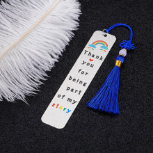 Load image into Gallery viewer, Thank You Gift Bookmark for Women Men Teacher Coworker Employee Appreciation Gift for Book Lover Colleague Birthday Graduation Christmas Metal Bookmark for Boys Girls Friends