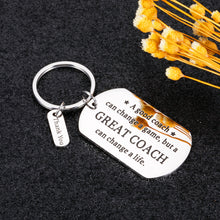 Load image into Gallery viewer, Thank You Gifts for Coach Appreciation Keychain Basketball Soccer Football Coach Gift for Women Men Birthday Graduation Sports Match Gift for Volleyball Baseball Tennis Coach Retirement Christmas