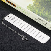 Load image into Gallery viewer, Inspirational Religious Gifts Bookmark for Men Women Faith Christian Gifts Cross Bookmark Bible Verse Easter Birthday 2023 Graduation Christmas for Him Her Baptism Bookmark for Godson Goddaughter