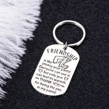 Load image into Gallery viewer, Funny Friendship Gifts Keychain for Best Friend Colleague Coworker Sisters Birthday Christmas Valentine Gifts for Boys Girls Graduation for Women Men Going Away Present for BFF Brother