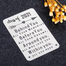 Load image into Gallery viewer, Graduation Gifts Wallet Card Insert for Him Her 2021 Seniors, Inspirational Master Nurses Students Graduates Daughter Son Gift 2021 Medical High College School Graduation Wallet Card for Women Men